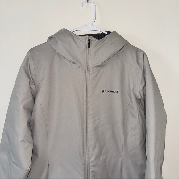 Columbia Women's Blue Vale Mid Jacket Hooded Omni Shield Grey Size M - Picture 2 of 7